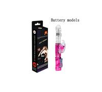 (Battery Pink) Telescopic Dildo Vibrator G-Spot Rabbit Vibrator Clitoris Stimulator Vaginal Massager Sex Toys for Women Female Masturbation