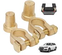 Battery Post Extender, 2PCS Brass Car Battery Terminal Connector, Quick Release Disconnect Positive Negative Top Post Adapter