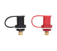 Battery Post Kit, 20mm Stud Cap Terminal for Car RV Truck Marine, 250A Brass and PC Charging Pile with Red Black Caps for Safe Fast Access