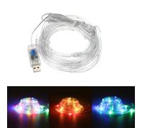 (Battery Power, 12M) 8 Modes 7M/12M 50LED/100LED USB/Battery Powered Stripe Party Lights Decorative Lamp Christmas Tree Waterproof Kit