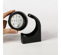 Festive Lights - White Outdoor Security Wall Light - Clear White SMD LEDs - Battery Operated PIR Motion Sensor - Wall Mounted with 360 Degree Adjustability for Enhanced Safety (Pack of 1)