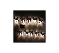 Battery Powered 1.65M 10LEDs Elk Shape Warm White Indoor Night Mood Fairy String Light For Christmas