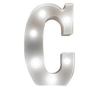 Battery Powered 3D Letter C Led Light - Freestanding Or Wall Mounted Alphabet Lighting Home Or Party Decoration - H22 X W14 X D3Cm