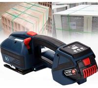 Battery Powered Automatic Strapping Machine for Pp/Pet Strapping - Heavy Duty Handheld Strapping Machine, Digital Display Tensioner Kit