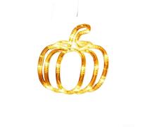 Battery Powered Autumn Window Lights With LED Pumpkin And Maple Leaf Designs For Indoor And Outdoor Seasonal Decoration On Various Surfaces Including Glass(Pumpkins)