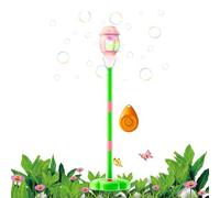 Battery Powered Bubble Machine,Summer Lamppost Shape Blower Toy,Bubble Machine for with Lights and Music - for Outdoor Birthday Parties in the Garden Girls and