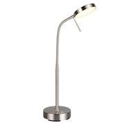Battery Powered Cupboard Light Silver Moreno LED Table Matt Nickel CCT