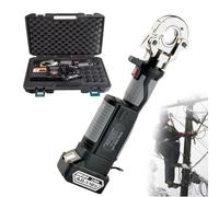 Battery Powered Electric Crimper with Pressure Sensor, 18V Hydraulic Tool for 10-300mm² Cables, Includes 12 Die Sets