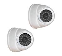 Battery Powered Fake Surveillances Camera Realistic Appearance LED Flashing Light for Theft Prevention Outdoor Security ABS Fake Camera for Garage Security