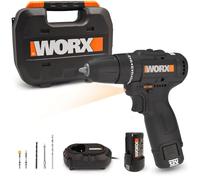 Battery-Powered Hammer Drill | WX121 | WORX | brushless Motor | 12V max. | 40Nm | Includes 2 Batteries 2Ah | Charger and case | Powerful and Lightweight | Handy