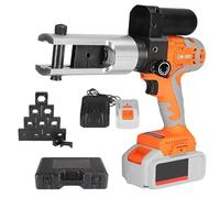 Battery Powered Hydraulic Crimping Tool, Rechargeable Professional Crimper with 360° Swivel, for Industrial Applications