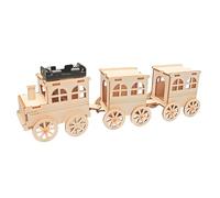Battery Powered Learning Train Assembly Set, Wooden Model with Visible Drive Holder for Physics Introduction and Classroom Discussion Electric Train Model Wooden Assembly School Project