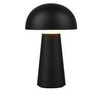 Battery Powered Light Black Lennon LED Table IP44 Rechargable Portable Trio