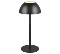 Battery Powered Light Black Ricardo LED Table IP54 Matt Rechargable Portable