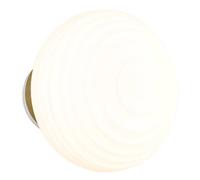 Battery Powered Light Brass Earl LED Wall Matt White Opal Glass USB Rechargeable