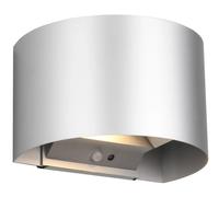 Battery Powered Light Silver Talent LED Wall IP44 Titanium Rechargeable Round