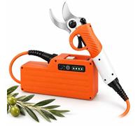 Battery Powered Pruner, Brushless Motor 45mm | 36V 4Ah Rechargeable Battery, Up To 10 Hours Runtime, For Trees, Vineyards, Gardens