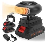 Battery Powered Space Heater, 2026 New Battery Operated Space Heater Indoor, Portable Rechargeable 360-Degree Rotation Cordless Space Heaters, for Camping Car Office (10-cell Battery*1)