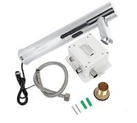 Battery Powered Touchless Kitchen Faucet with G1/2 Thread Automatic Sensor Sink Tap Silver Copper Finish AC DC Compatible