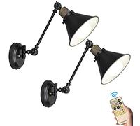 Battery Powered Wall Lamp Adjustable Single Arm Design Perfect for Indoor & Outdoor Use Modern LED Lighting for Living Room Bedroom Hallway and Patio