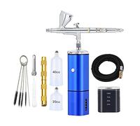 Battery Replaceable Integrated Mini Airbrush Air Brush Compressor with Dual Action Gun Wireless Multifunctional Application(2B+30A Controller)