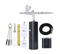 Battery Replaceable Integrated Mini Airbrush Air Brush Compressor with Dual Action Gun Wireless Precise Control(D-02)