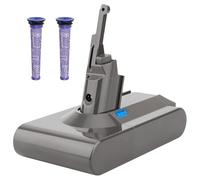 Battery Replacement for Dyson V8, 21.6V 4500mAh Li-ion Battery Compatible with SV10 V8 Animal AbsoluteMotorhead Carbon Fiber Fluffy Series Cordless Vacuum