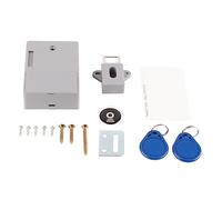 Battery RFID Cabinet Drawer Digital Lock, DIY No Hole Installation, ABS Plastic Electronic Lock with 16 RFID Cards, for Wooden Doors Cabinets up to 4.5cm Thick, Home Business Secur