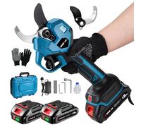 Battery Secateurs Pruning Shears - Max 40mm(1.6inch) Cutting Diameter Brushless Electric Secateurs, 2-Cutting Opening, LCD Display, Two SK5 Blades,with 2 * 1.5Ah Battery, for Garden, Farm & Orchard
