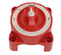 Battery Selector Switch Rotary Knob 3 Studs 350A 32V Battery Disconnect Switch for RV Marine Automotive 9001E 4 Position Durable ABS Brass Iron Safe (11001)