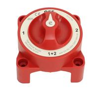 Battery Selector Switch Rotary Knob 3 Studs 350A 32V Battery Disconnect Switch for RV Marine Automotive 9001E 4 Position Durable ABS Brass Iron Safe (9002E)