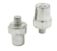 Battery Side Clamp Charging Post, Battery Charge Side Post - Positive Negative Side Connection Battery Adapter | Lead Alloy Charging Port for Automobiles, Pack of 2