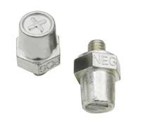 Battery Side Terminal Charging Posts - Positive Negative Side Post Battery Adapter,Lead Alloy Charging Connector For Motorcycle, Pack of 2