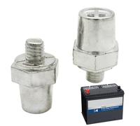 Battery Side Terminal Charging Stations, Battery Charging Side Post | Positive Negative Battery Terminals Connectors Side Post - Pack of 2, Lead Alloy Charge Connector for a Small Electric Feeder