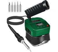 Battery Soldering Iron for Bosch Home and Garden 18 V PBA Battery, 60 W Cordless Soldering Iron Adjustable Temperature 51-480 °C with On/Off Switch, Soldering Iron Stand for Electrical Work (Without