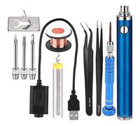 Battery Soldering Iron Set with Lid, Soldering Iron Set, Soldering Iron Wireless Charging Soldering Iron Mini Portable Battery Soldering Iron with USB Welding Tools, Soldering Iron for Soldering Work