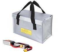 Battery Storage Bag - Explosionn Proof Organizer, Double Zipper Protection, Heavy Duty High Capacity Internal Mesh | Secure Flame Retardant Material For Home Workshop Garage Emergencyy Survival