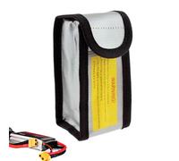 Battery Storage Bag Fireproof - Flame Retardant Battery Storage Pouch for AA AAA18650, Wear-Resistant Portable Charging Bag for Batteries, Heat Insulation Protective Case
