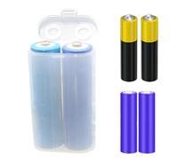 Battery Storage Box Clear | AA Battery Container | Portable Organizer Storage Case Holder with Lid for Easy Access