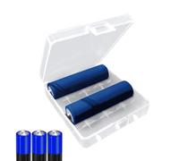 Battery Storage Box Clear | AAA Battery Container | Portable Organizer Storage Holder Case Container Carrying with Lid for Home
