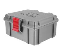 Battery Storage Box for 15 AA and 12 AAA Rechargeables | Portable Waterproof Plastic Case, Built-In Divider Layout, Includes Tester for Home, Luggage and Emergency Kits