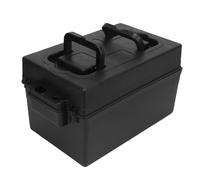 Battery Storage Box with Handle Plastic Material Electric Motorcycle Portable Battery Box for Motorcycle Car(19 x 19 x 31cm / 7.5 x 7.5 x 12.2in)
