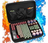 Battery Storage Case & 148 Battery Organiser Storage Case Bag & Batteries Box, Large Capacity for Batteries AAA, AA, C, D, 9V (Not Included)
