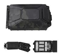 Battery Storage Organizer Case Double-Sided Clear Locking Lid Secure Latches & Portable Carrying Handle(Mcbk)