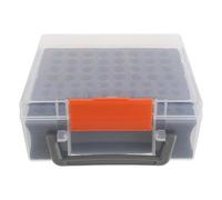 Battery Storage Organizer Holder for Aa Batteries, Plastic | Multiple Compartments, Reliable Leakage Protection, Home Office Use, Modern Minimalist Design, Responsible Recycling