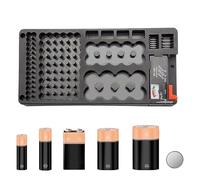 Battery Storage Organizer - Multifunctional 116-Grid Battery Box | Loss-Proof Holder | Compact Storage Case For D C AA AAA 9V Cells, Desktop, Household, Workplace, Industry Of Safe Power Organization