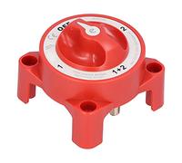 Battery Switch 4 Position 3 / 8in - 16 Terminal 32V 350A Red - IP66, Ignition Protected, Ideal for Motorhomes & Yachts (Red)