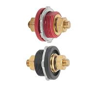 Battery terminal, 3/8in Battery Terminal Connector Thru Stud 250A Battery Charger Post for Car RV Boat Yacht(Red (Positive))(Red (Positive))