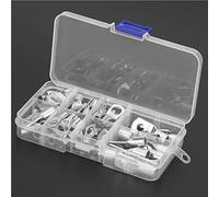 Battery Terminal, 60pcs Copper Tube Terminals Welding Cable Ring Crimp Connectors Kit Wire Connectors Kit Wire Silver for Ships and Automobiles