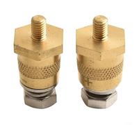 Battery Terminal Adapters M6 Male M8 Female Brass for Car and Truck Battery Replacement (M6 With screws)